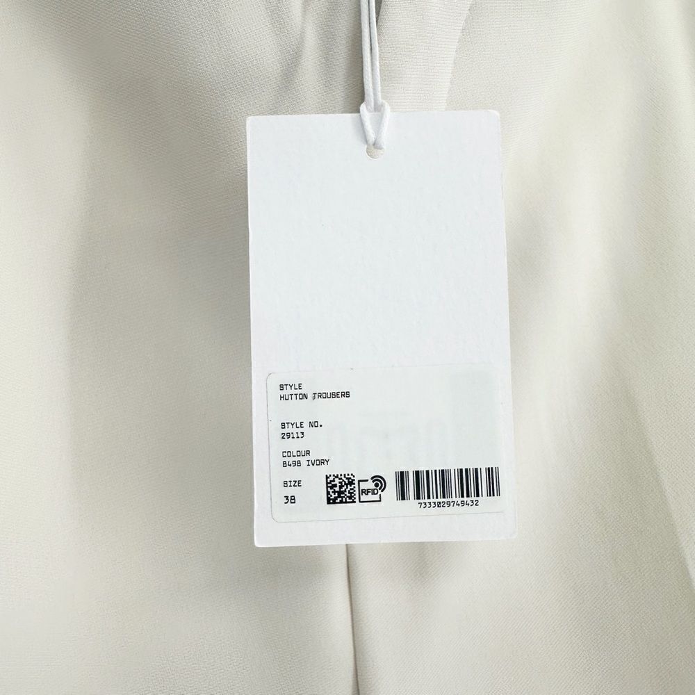 NEW Filippa K Hutton Straight Trouser Pants High Rise in Ivory Women's 38 US 8 - Picture 9 of 10